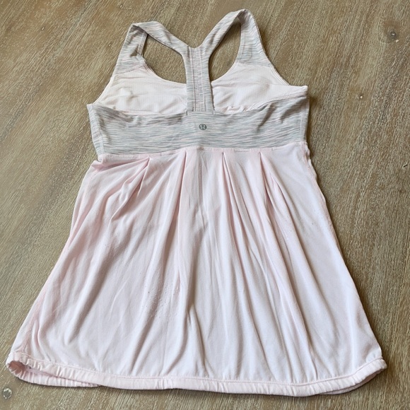 Lululemon Power Dance Tank Top Pink Mist Heathered Size 6 - Picture 7 of 9